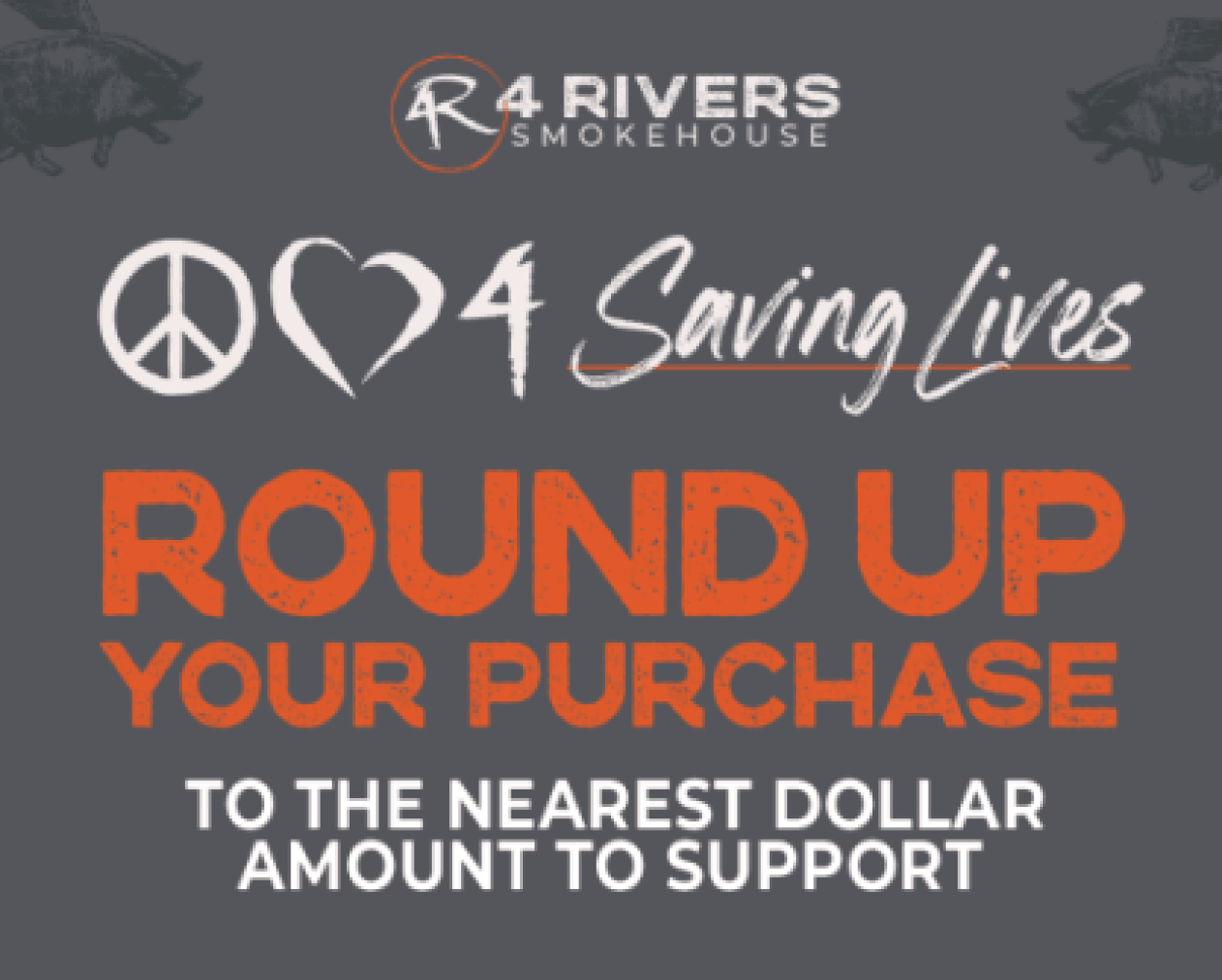 Dine and Donate: Round Up at 4 Rivers Smokehouse