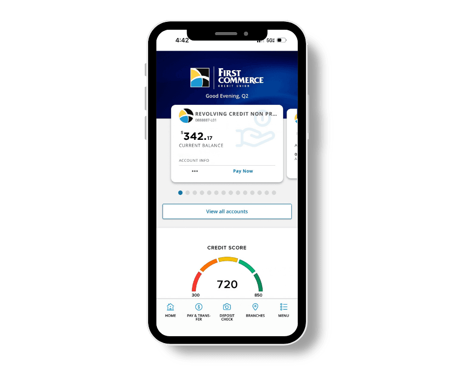 First Commerce Credit Union mobile banking app
